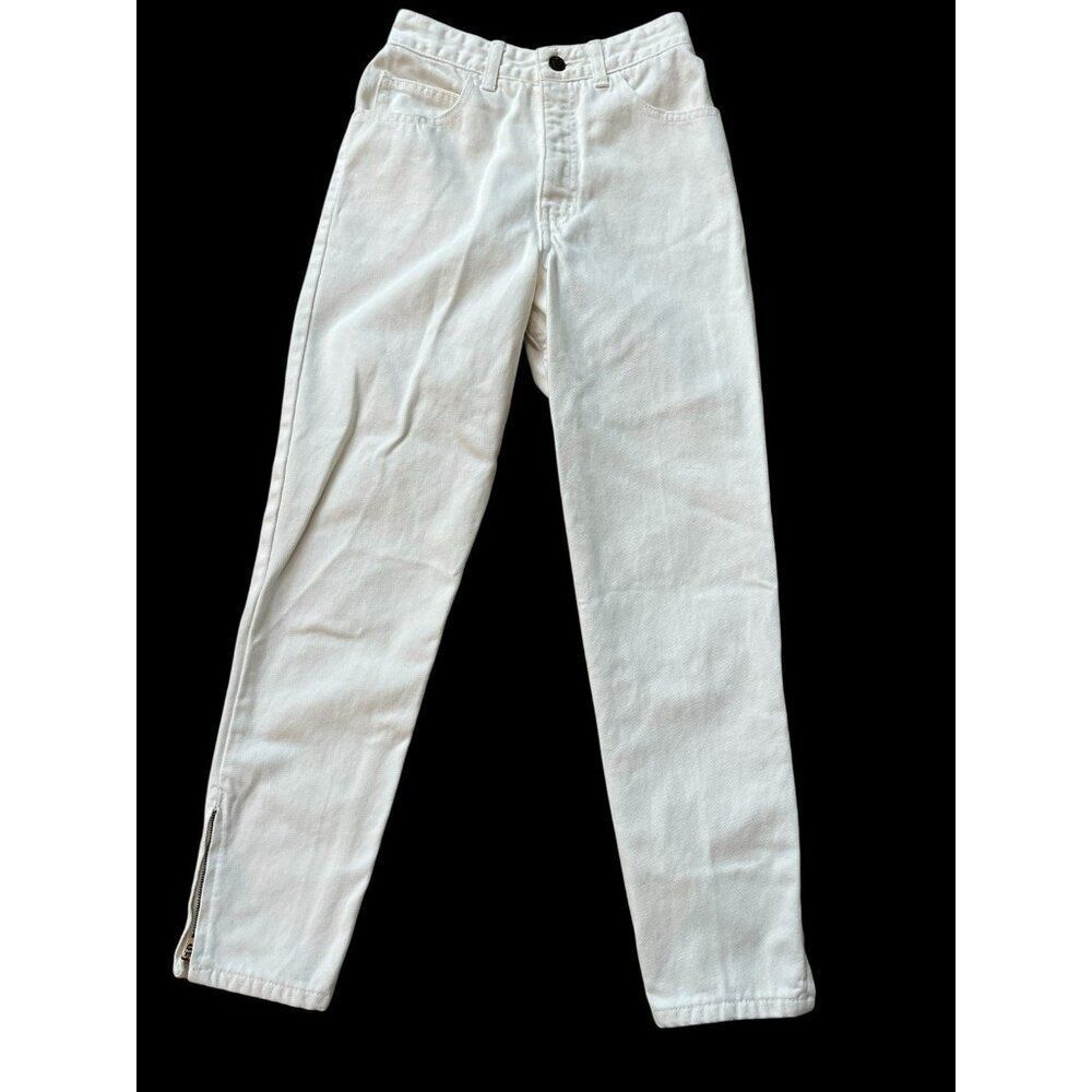 Georges Marciano Guess Womens Size 25 White Jeans High Rise Straight 80s Vtg USA